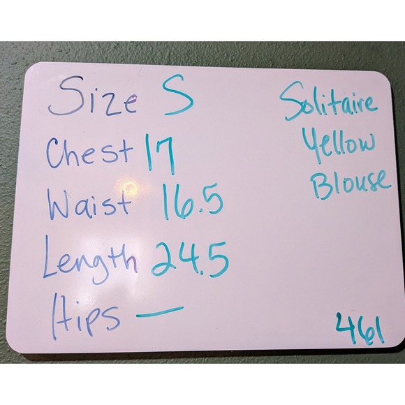 Solitaire Yellow Floral‎ S Boho Cottagecore Sweet Lace Blouse Top 3/4 Sleeve Top - Picture 7 of 9